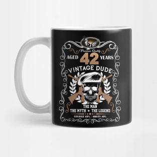 Skull Aged 42 Years Vintage 42 Dude Mug